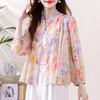 TZW-新款琉璃丝印花开衫防晒衣2025夏设计感气质减龄宽松休闲衬衣批发 商品缩略图2