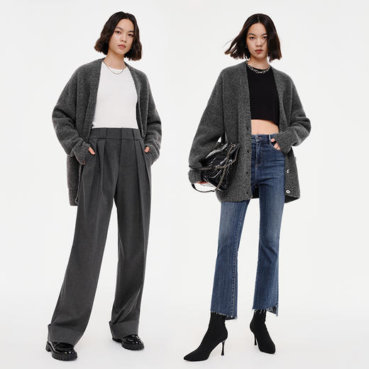 simplepieces春季SPS针织女羊毛圈圈纱长款开衫 商品图4