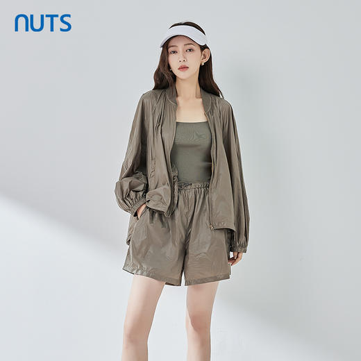 NUTS夏季新品纯色时尚松紧腰气质短裤323071012B 商品图1