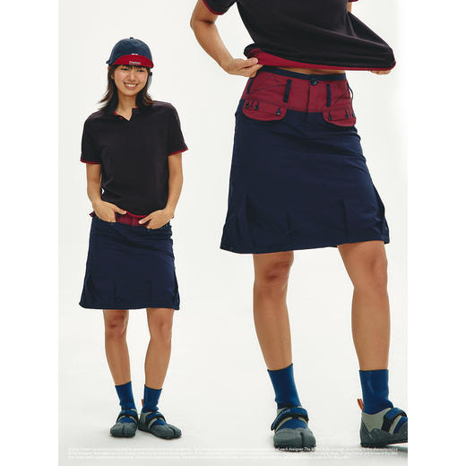 CryingCenter 多纽扣装饰乱褶线半裙 哭喊中心 商品图1