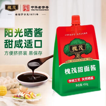槐茂 甜面酱450g 烤鸭蘸酱煎饼手抓饼卷饼酱北京炸酱面酱 中华老字号 /粮油调味 /调味品 /烹饪酱 商品图3