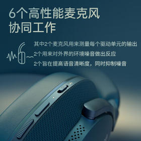 宝华韦健【焕新补贴】蓝牙耳机Px7S2e头戴式无线HIFI主动降噪智能音乐耳麦Px7二代升级款 海空蓝 节日礼物