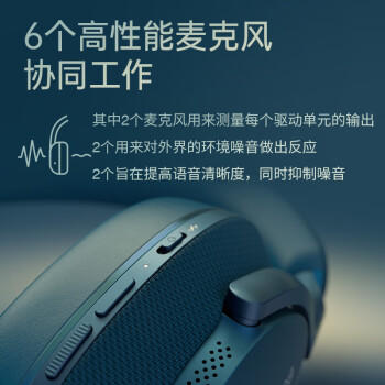 宝华韦健【焕新补贴】蓝牙耳机Px7S2e头戴式无线HIFI主动降噪智能音乐耳麦Px7二代升级款 海空蓝 节日礼物 商品图0
