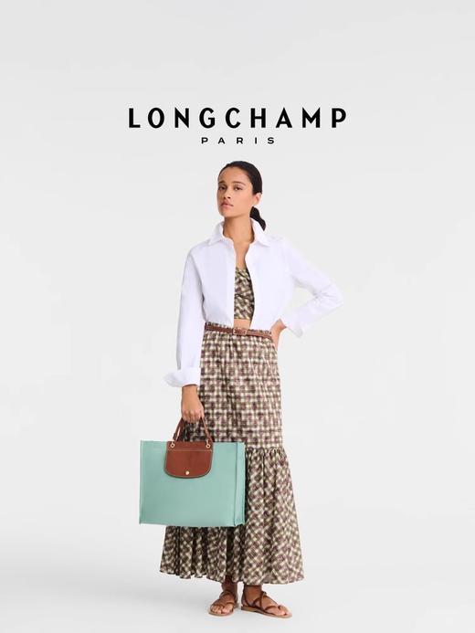 牛皮+织物，大号手提托特包。马卡龙配色法式大容量包包女C050966 商品图6