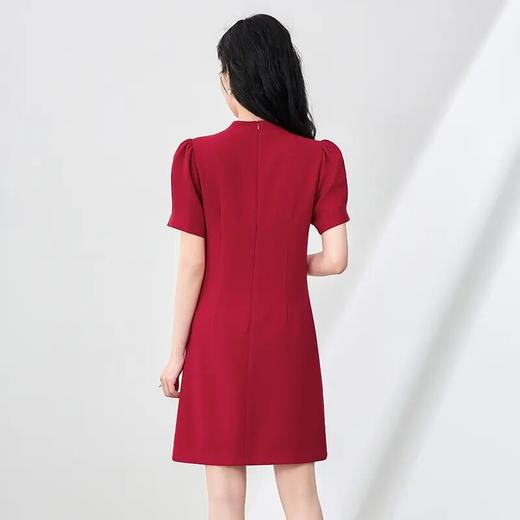 「高货wl」全新升级【铂金会员358/天猫479/差价121】(94907)洛诗琳优雅高级感钉珠飘带连衣裙2025夏季时尚立体花朵裙子94907 商品图3