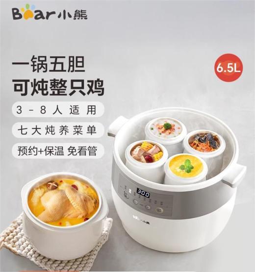 小熊电炖锅炖盅隔水炖家用全自动炖汤煲汤锅大容量陶瓷煮粥烹饪机 商品图0