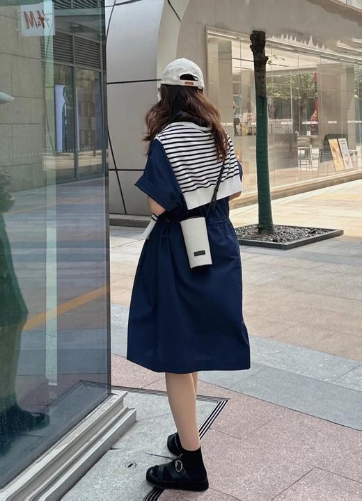 【高品质私服】【IC棉丝泡泡布及膝连衣裙】A 字裙摆飘逸灵动，触摸间满是层次G1284【无标出货 介意慎拍】CC 商品图5