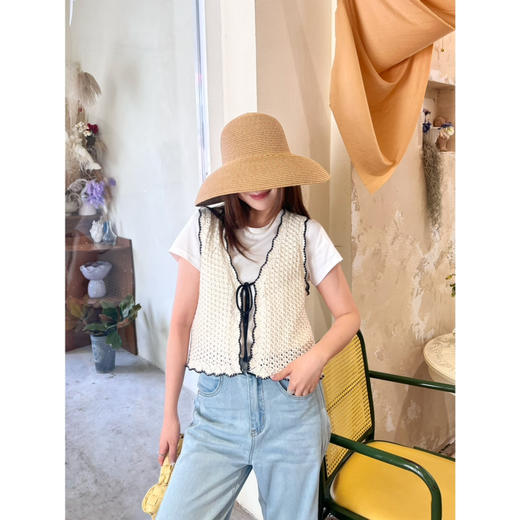 2505114    bash 黑边背心 全棉 商品图2