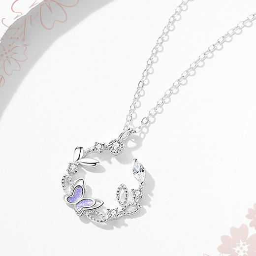 CROCUS蝶舞系列蝶恋花项链CRSN0088 商品图2