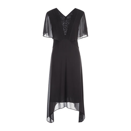 EITIE爱特爱夏新款时尚优雅飘逸高腰显瘦不规则连衣裙7807573 商品图5