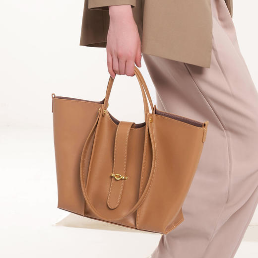 【预售3天】2025新款女包托特包大容量秋冬大包简约百搭单肩水桶包M7258 商品图3