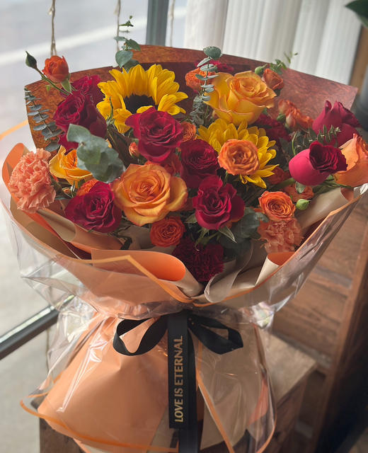 红色色系插花泥花束 商品图1