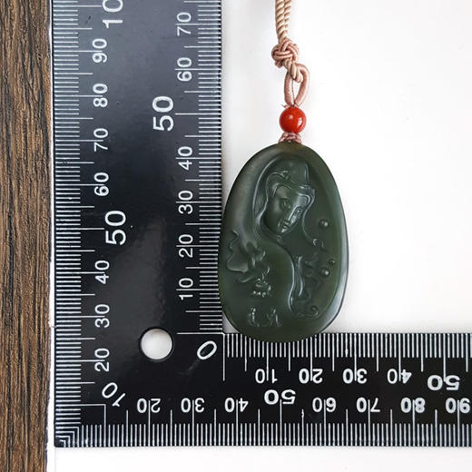 【天然正品】天然细腻油润度极佳塔青观音和田玉吊坠项链220325AH25 现售价：780特价 商品图9