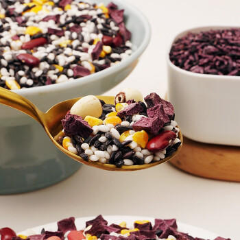 野三坡 紫薯黑米粥2斤 五谷杂粮 粗粮 熬粥原料 食材丰富 罐装 /粮油调味 /杂粮 /复合粥米 商品图3