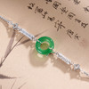 子佩集S925银【竹扣平安】手链【SL011250】纯银绿玉髓平安扣2505 商品缩略图4