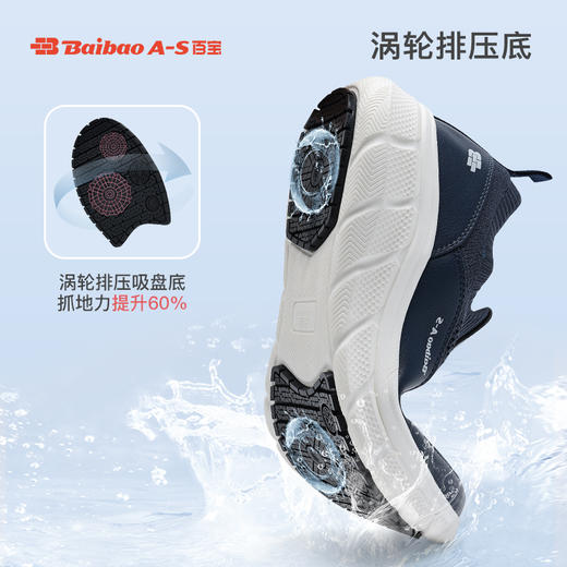 百宝男士一脚蹬网面透气夏季中老年舒适不累脚防滑软底爸爸健步鞋 商品图0