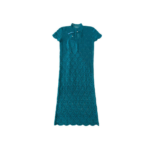 苏苏姐家翠羽灵雀旗袍裙手工DIY钩针裙子蕾丝线毛线团自制材料包 商品图4