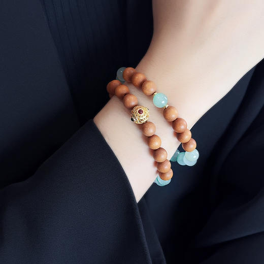 BAOFANDI宝梵迪 2025爆款新中式非洲翠 水晶系列片珠高级感手串BF 商品图0