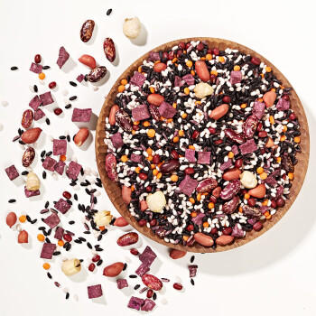 瑞利来紫薯黑米粥300g（黑米圆糯米紫米红扁豆五谷杂粮大米伴侣粥料） /粮油调味 /杂粮 /复合粥米 商品图2