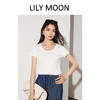 LILYMOON【匹马棉U领T】桑蚕丝亚麻莱赛尔T恤 商品缩略图2