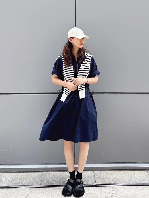 【高品质私服】【IC棉丝泡泡布及膝连衣裙】A 字裙摆飘逸灵动，触摸间满是层次G1284【无标出货 介意慎拍】CC 商品图8