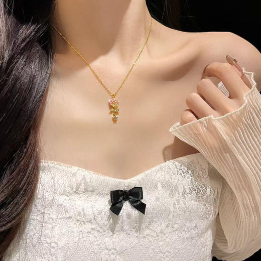 热卖中！！【中国航天科技国际交流中心合作产品】太空造物星辰玫瑰陨石项链 商品图12