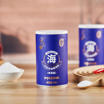 雪天精选海盐300g【未加碘】0添加食用盐罐装 调味品调料烹饪天然海盐 /粮油调味 /调味品 /盐 商品图4