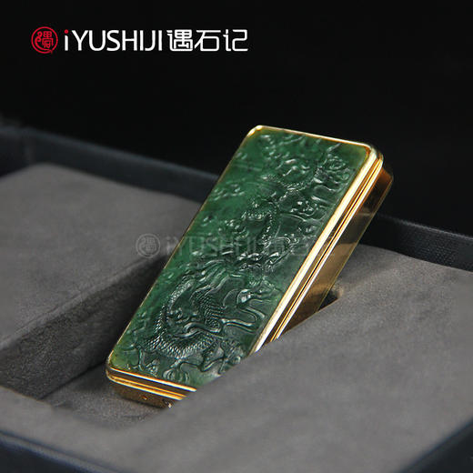 遇石记镶嵌泰山玉原创设计创意打火机个性商务礼品高端防风点烟器 商品图3