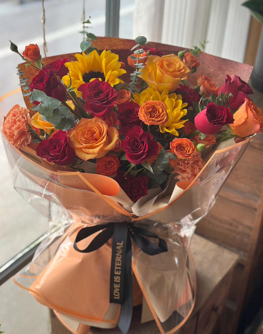 红色色系插花泥花束 商品图0