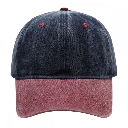 四季通用防晒帽子潮流透气防晒弯帽檐水洗拼接色棒球帽1059 商品图5