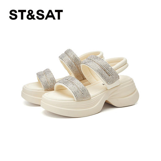 星期六水钻设计感休闲厚底沙滩凉鞋SSD2115EAU 商品图7