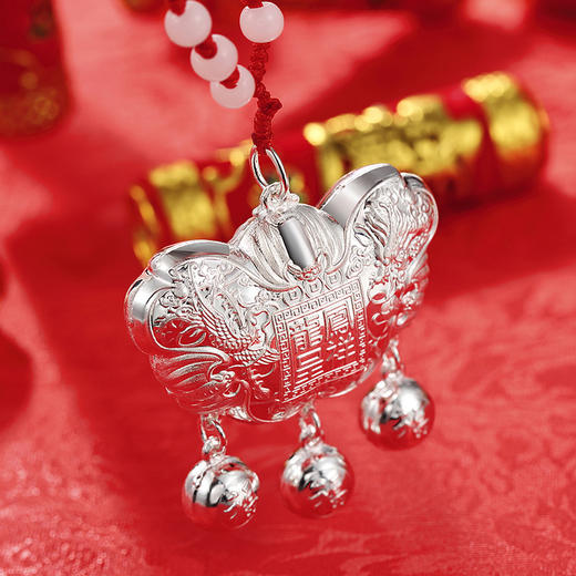 Winy990银龙凤呈祥儿童锁送宝宝周岁百天生日礼物 商品图3