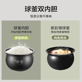 苏泊尔（SUPOR）3升大容量 家用2-3人 电压力锅电高压锅电饭煲电饭锅煮饭锅 智能多功能双胆球釜 SY-30FC8058QS