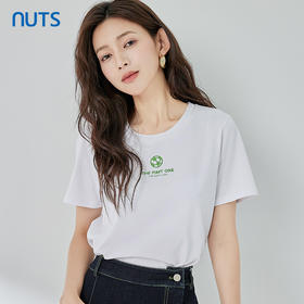 NUTS夏季新品圆领时尚百搭气质短袖T恤323021046B