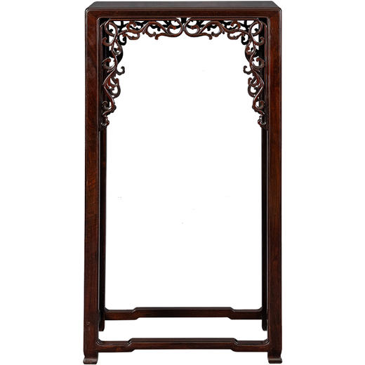 二十世纪	红木透雕卷草纹高花几 商品图5