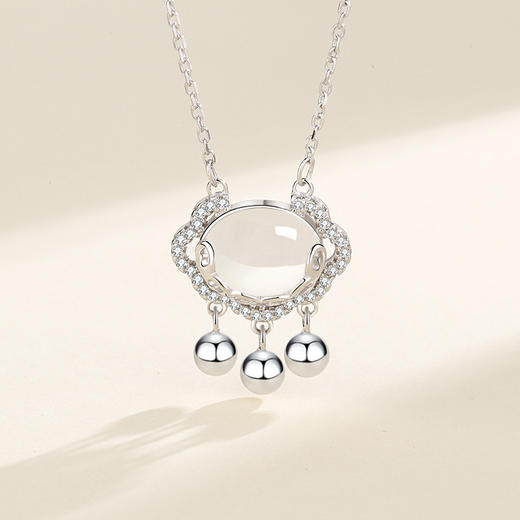 CROCUS祥云如意玉锁平安锁项链 商品图0