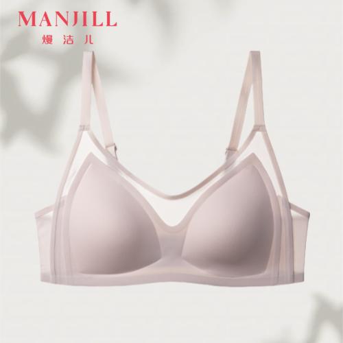 熳洁儿 内衣女小胸聚拢亲肤透气收副乳胸罩无痕无钢圈U型美背文胸21251528 商品图0