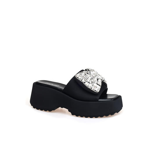 豪麟名鞋奥莱迪嘉女鞋凉拖织物DJYYO51WL213黑色  原价1960元 商品图0