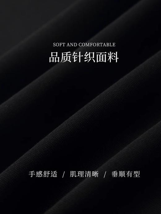 「自」全新升级【铂金会员211/天猫279/差价68】(94632)洛诗琳黑色圆领钉珠时尚撞色连衣裙女2025夏季新款气质小黑裙 商品图4