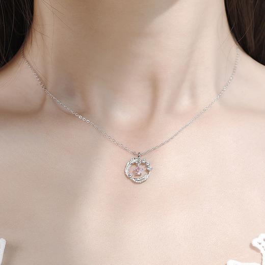 CROCUS【浅羽系列】羽你一生简约百搭月光石项链CRSN0080 商品图0
