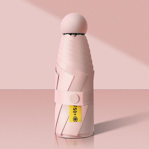 防晒五折伞胶囊伞遮阳伞女士高级感黑胶伞晴雨两用太阳迷你超轻伞 商品图3