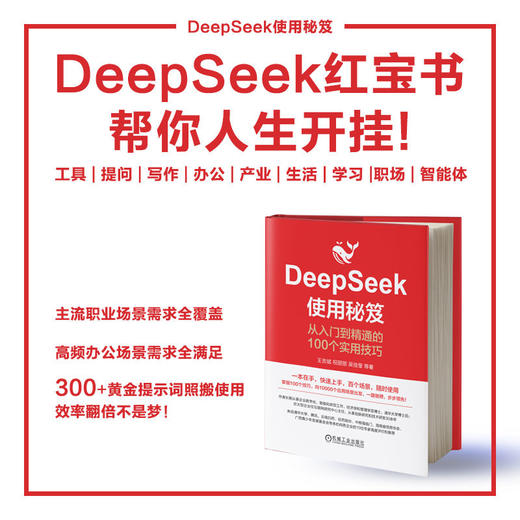 官网 DeepSeek使用秘笈 从入门到精通的100个实用技巧 王吉斌 祝丽丽 吴佳莹 提示词编写场景 deepseek入门教程实战实操指南书籍 商品图4