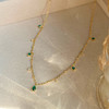CROCUS春色满园精致复古祖母绿锁骨链CRSN0085 商品缩略图5