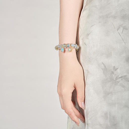 大英博物馆 东方梦境系列 玲珑福禄蓝色琉璃 手链 商品图3