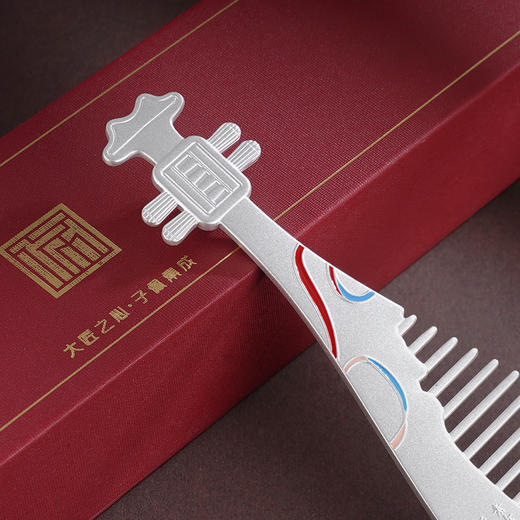 子佩集S999银【琴瑟和鸣】梳子【ZXFSZ003】敦煌飞天纯银琵琶珐琅彩2505 商品图7