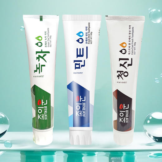 韩国进口娇吻牙膏160g【绿茶清爽丨舒爽清新丨薄荷清爽】 商品图3