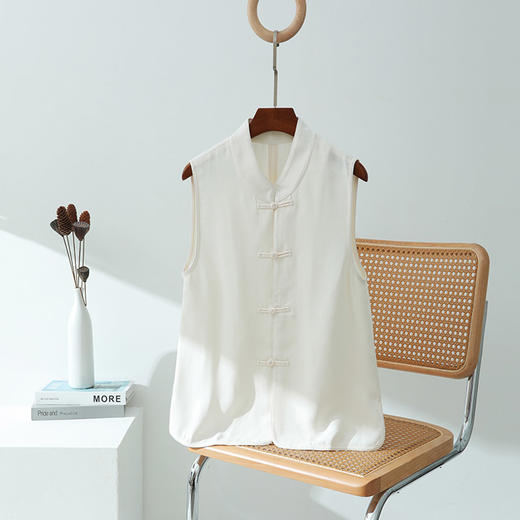 「K」洛诗琳04313啶织人丝提花马甲2025夏季新中式上衣女52076 商品图4