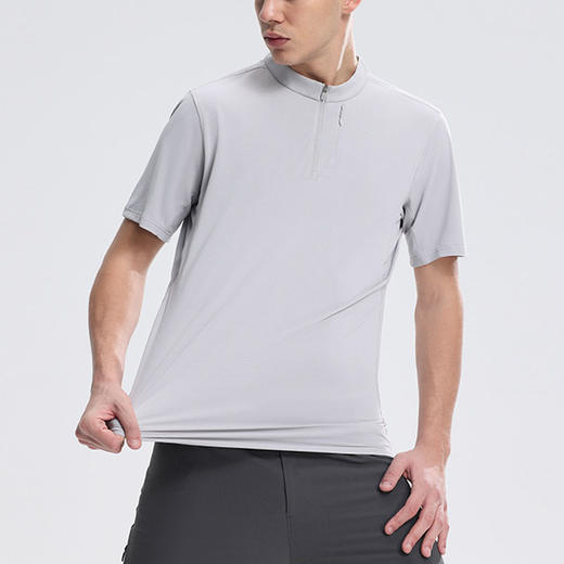 跃牌【PF系列】迪家平替2025夏季新款半拉链户外运动健身跑步清爽吸湿速干衣T恤61210 商品图2