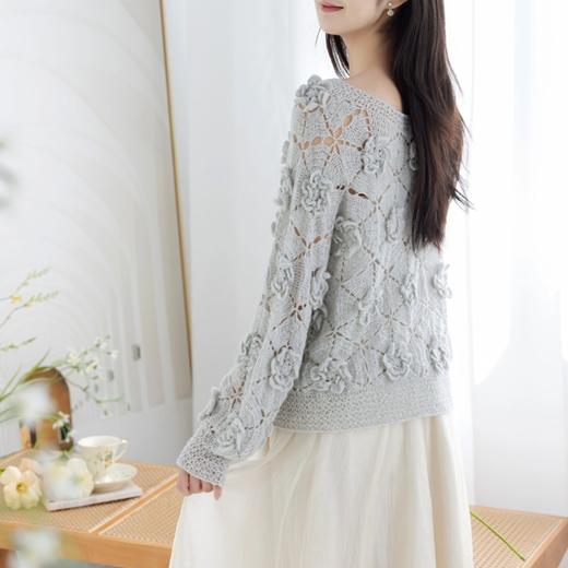 苏苏姐家锦朵上衣手工diy钩针编织毛衣马海毛线团材料包 商品图3