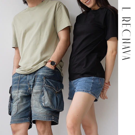 L RECNAVA 男女同款液氨无压抗菌短袖 自带凉感 运动休闲宽松大版T 商品图2